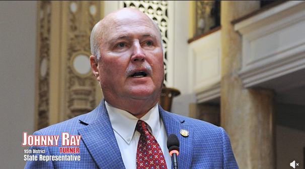 Johnny Ray Turner in a campaign video from his time in office